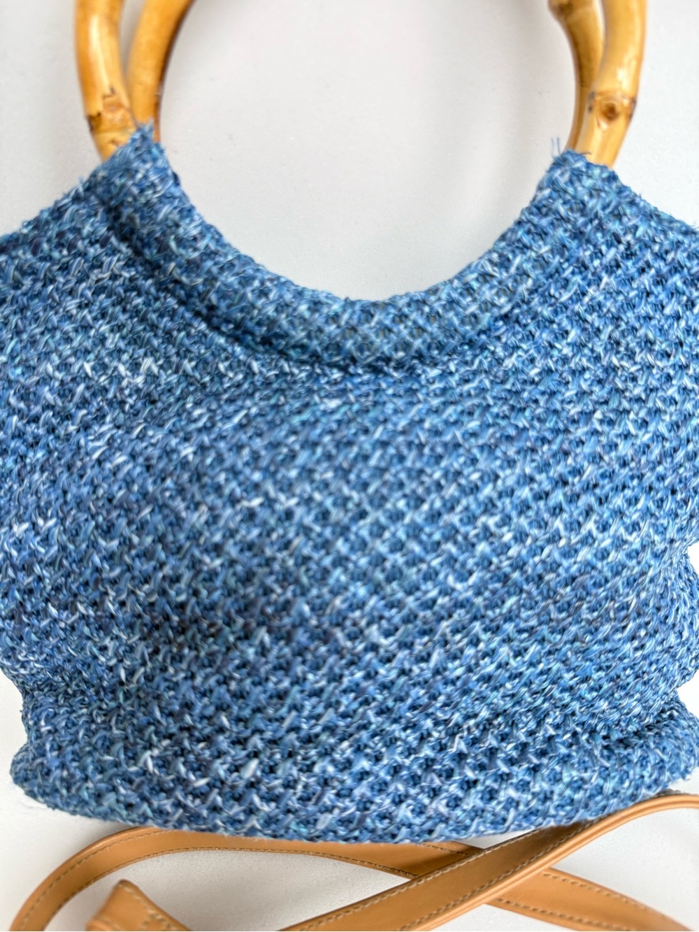 Vintage Boho Woven Straw Beaded Floral Ribbon Embroidered Handbag - Picture 7 of 12